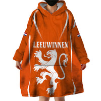 Personalised Netherlands Football Wearable Blanket Hoodie Lionesses World Cup 2023 - Wonder Print Shop