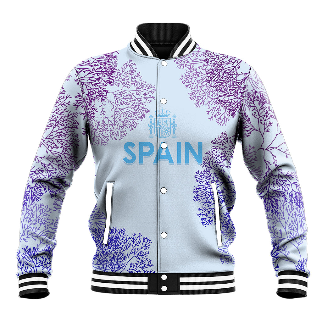 Personalised Spain Football Baseball Jacket Coral Reef Jersey Replica Inspired LT7 - Wonder Print Shop