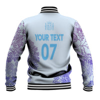 Personalised Spain Football Baseball Jacket Coral Reef Jersey Replica Inspired LT7 - Wonder Print Shop