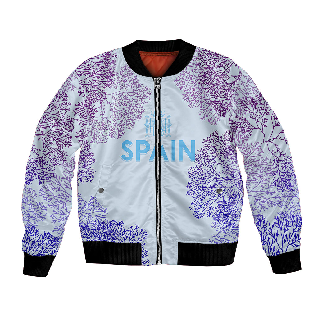 Personalised Spain Football Bomber Jacket Coral Reef Jersey Replica Inspired LT7 - Wonder Print Shop