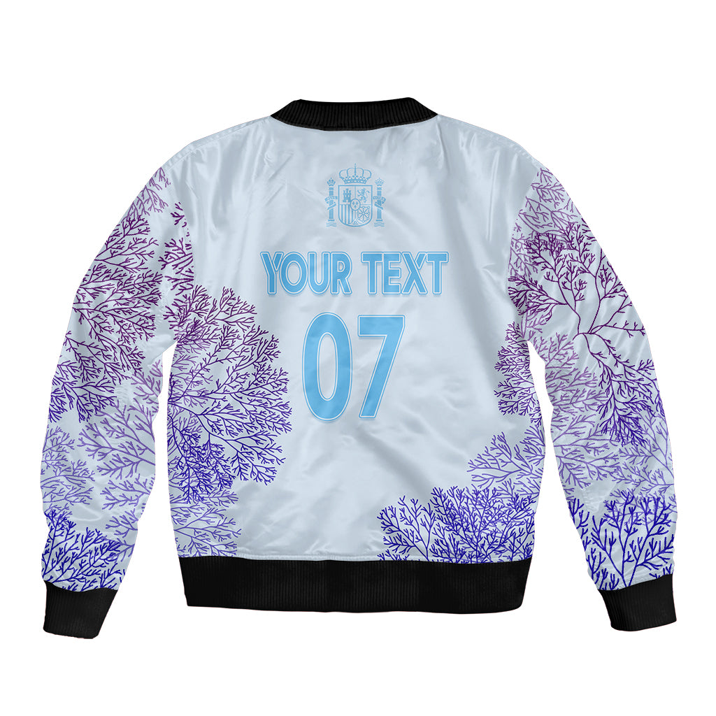 Personalised Spain Football Bomber Jacket Coral Reef Jersey Replica Inspired LT7 - Wonder Print Shop