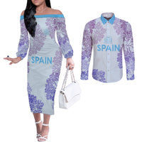 personalised-spain-football-couples-matching-off-the-shoulder-long-sleeve-dress-and-long-sleeve-button-shirts-coral-reef-jersey-replica-inspired