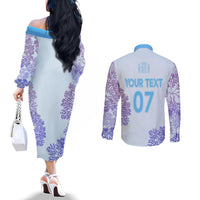 personalised-spain-football-couples-matching-off-the-shoulder-long-sleeve-dress-and-long-sleeve-button-shirts-coral-reef-jersey-replica-inspired
