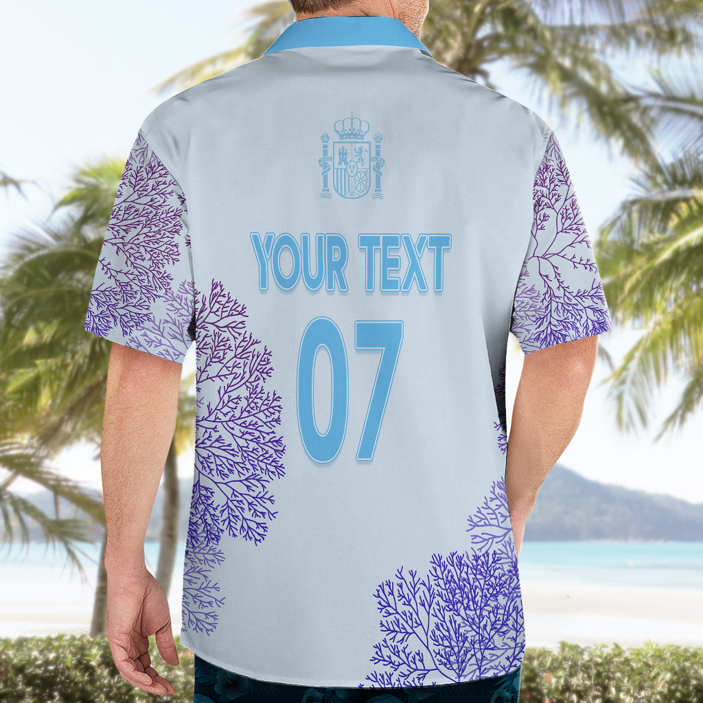 Personalised Spain Football Hawaiian Shirt Coral Reef Jersey Replica Inspired - Wonder Print Shop