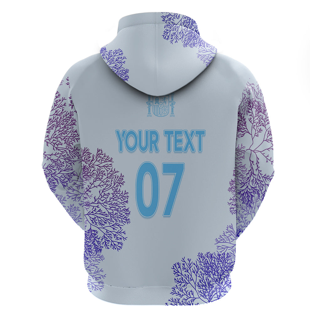 Personalised Spain Football Hoodie Coral Reef Jersey Replica Inspired - Wonder Print Shop