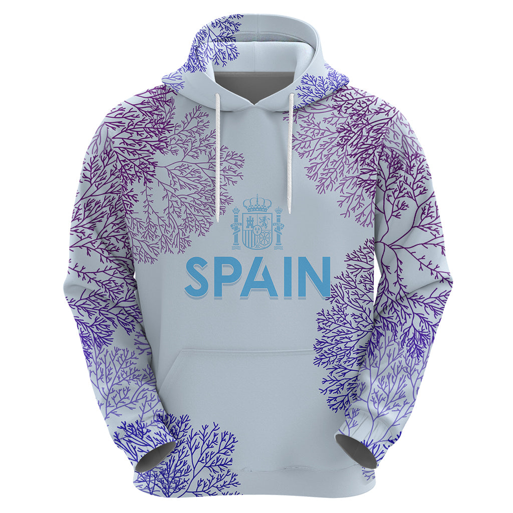 Personalised Spain Football Hoodie Coral Reef Jersey Replica Inspired - Wonder Print Shop