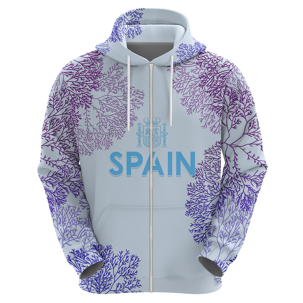 Personalised Spain Football Hoodie Coral Reef Jersey Replica Inspired - Wonder Print Shop