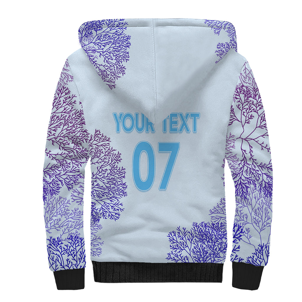 Personalised Spain Football Sherpa Hoodie Coral Reef Jersey Replica Inspired - Wonder Print Shop