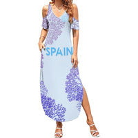 Personalised Spain Football Summer Maxi Dress Coral Reef Jersey Replica Inspired - Wonder Print Shop