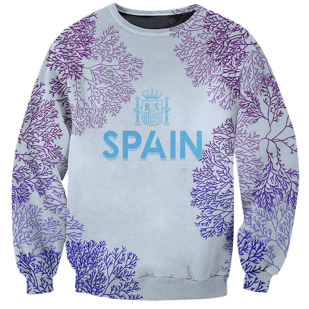 Personalised Spain Football Sweatshirt Coral Reef Jersey Replica Inspired - Wonder Print Shop