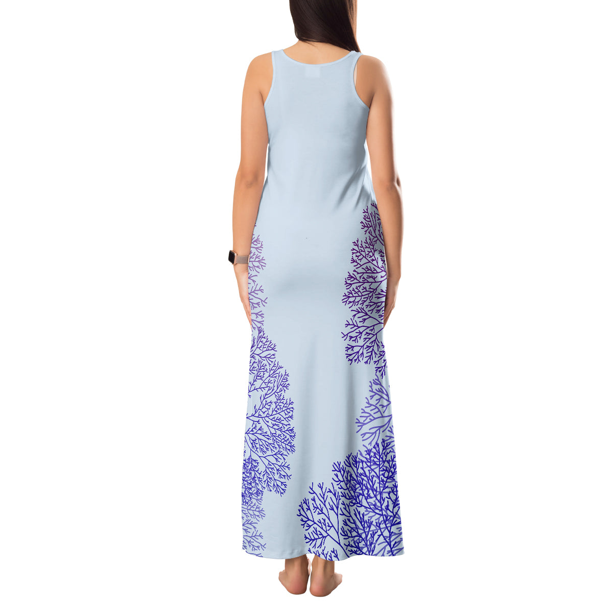 Personalised Spain Football Tank Maxi Dress Coral Reef Jersey Replica Inspired - Wonder Print Shop