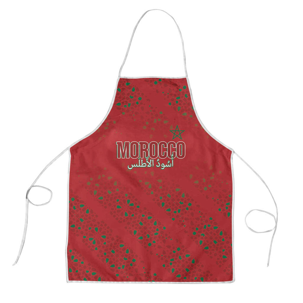 Morocco Football Atlas Lionesses Apron Arabesque Motif
