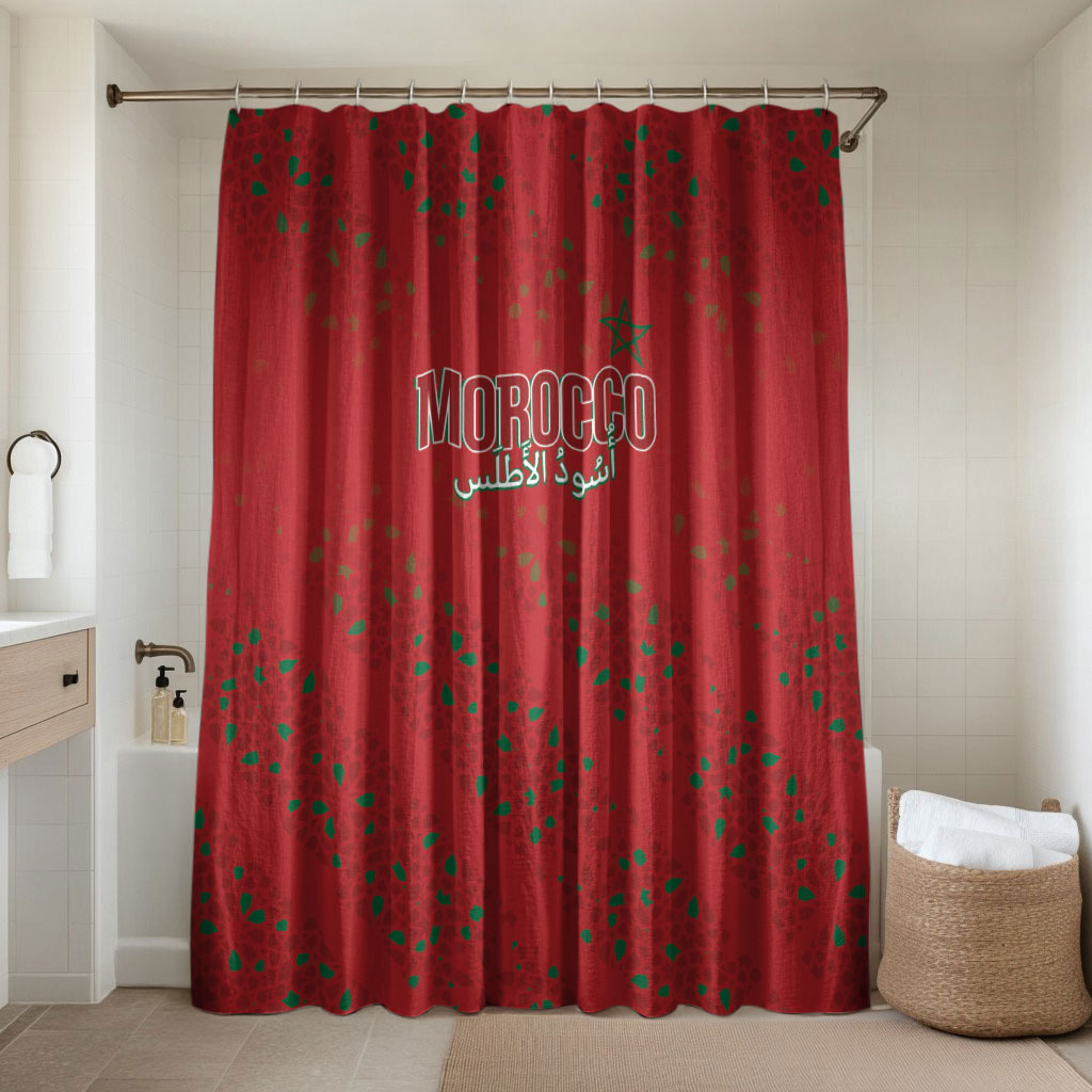 Morocco Football Atlas Lionesses Bathroom Set Arabesque Motif