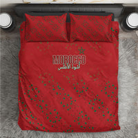 Morocco Football Atlas Lionesses Bedding Set Arabesque Motif