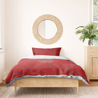 Morocco Football Atlas Lionesses Bedding Set Arabesque Motif