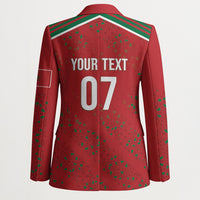 Morocco Football Atlas Lionesses Custom Blazer Arabesque Motif