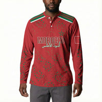 Morocco Football Atlas Lionesses Custom Button Sweatshirt Arabesque Motif