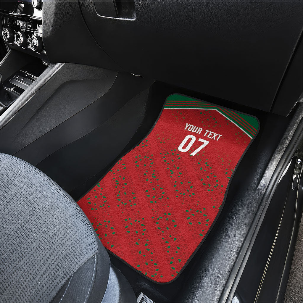 Morocco Football Atlas Lionesses Custom Car Mats Arabesque Motif