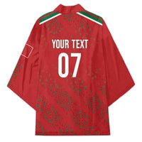 Morocco Football Atlas Lionesses Custom Kimono Arabesque Motif