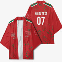 Morocco Football Atlas Lionesses Custom Kimono Arabesque Motif