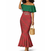 Morocco Football Atlas Lionesses Custom Mermaid Dress Arabesque Motif