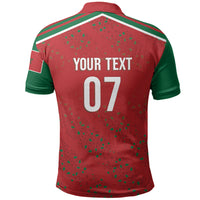Morocco Football Atlas Lionesses Custom Polo Shirt Arabesque Motif