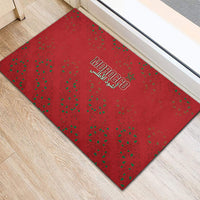 Morocco Football Atlas Lionesses Rubber Doormat Arabesque Motif