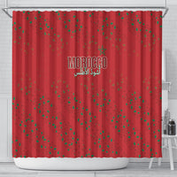 Morocco Football Atlas Lionesses Shower Curtain Arabesque Motif