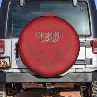 Morocco Football Atlas Lionesses Spare Tire Cover Arabesque Motif