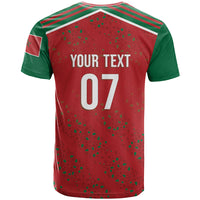 Morocco Football Atlas Lionesses Custom T shirt Arabesque Motif