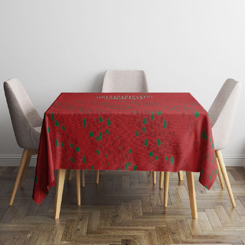 Morocco Football Atlas Lionesses Tablecloth Arabesque Motif
