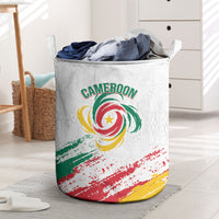 Cameroon Les Lionnes Indomptables Football Laundry Basket Toghu Pattern
