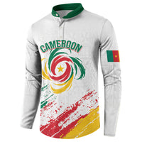 Cameroon Les Lionnes Indomptables Football Custom Button Sweatshirt Toghu Pattern