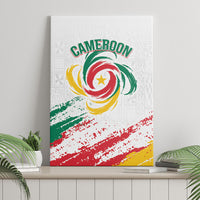 Cameroon Les Lionnes Indomptables Football Canvas Wall Art Toghu Pattern