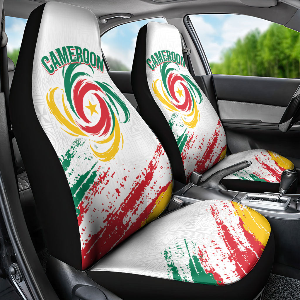 Cameroon Les Lionnes Indomptables Football Car Seat Cover Toghu Pattern