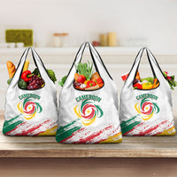 Cameroon Les Lionnes Indomptables Football Grocery Bag Toghu Pattern