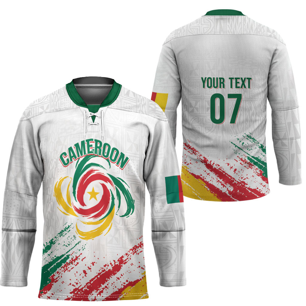 Cameroon Les Lionnes Indomptables Football Custom Hockey Jersey Toghu Pattern