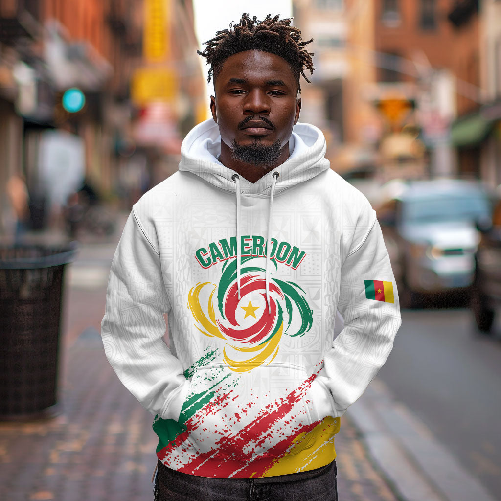 Cameroon Les Lionnes Indomptables Football Custom Hoodie Toghu Pattern