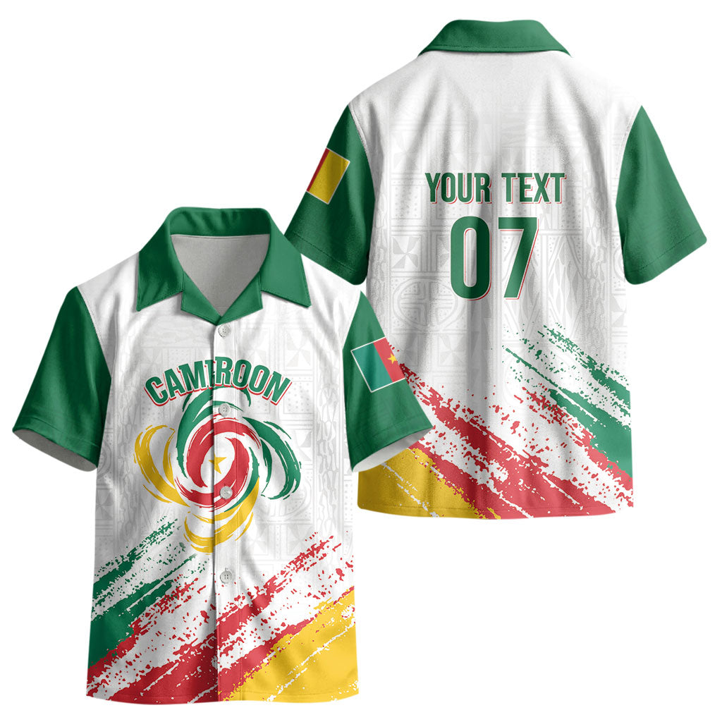 Cameroon Les Lionnes Indomptables Football Custom Kid Hawaiian Shirt Toghu Pattern