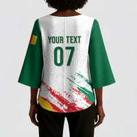 Cameroon Les Lionnes Indomptables Football Custom Kimono Sleeve Blouse Toghu Pattern