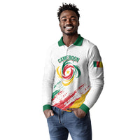 Cameroon Les Lionnes Indomptables Football Custom Long Sleeve Polo Shirt Toghu Pattern