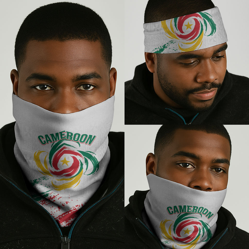 Cameroon Les Lionnes Indomptables Football Neck Gaiter Toghu Pattern