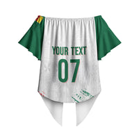Cameroon Les Lionnes Indomptables Football Custom Off Shoulder Wrap Waist Top Toghu Pattern