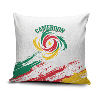 Cameroon Les Lionnes Indomptables Football Pillow Cover Toghu Pattern