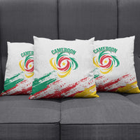 Cameroon Les Lionnes Indomptables Football Pillow Cover Toghu Pattern