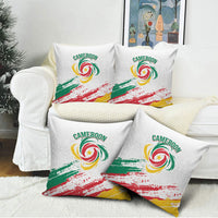 Cameroon Les Lionnes Indomptables Football Pillow Cover Toghu Pattern