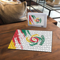Cameroon Les Lionnes Indomptables Football Puzzle Toghu Pattern