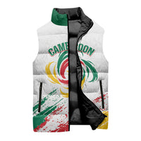 Cameroon Les Lionnes Indomptables Football Custom Sleeveless Puffer Jacket Toghu Pattern