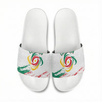 Cameroon Les Lionnes Indomptables Football Slide Sandals Toghu Pattern