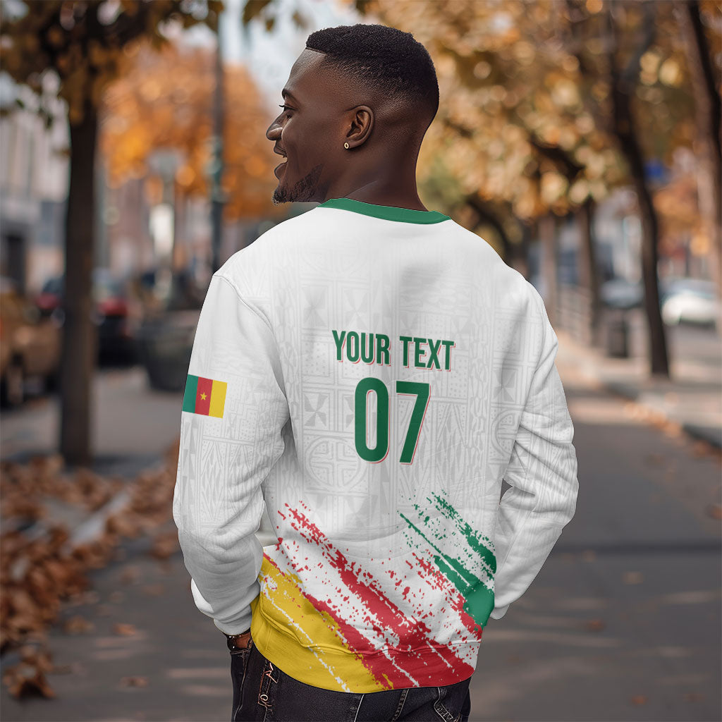 Cameroon Les Lionnes Indomptables Football Custom Sweatshirt Toghu Pattern